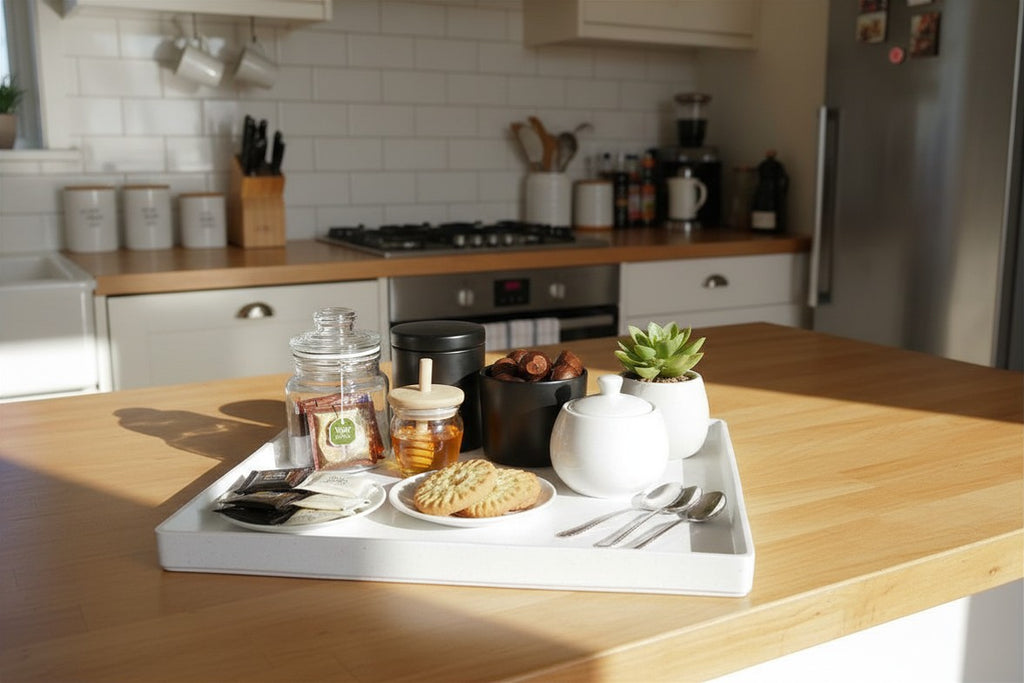 Unbreakable  White Versatile  Stoneware Tray x 6