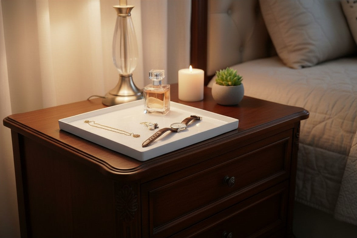 Unbreakable  White Versatile  Stoneware Tray x 6