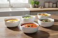 Unbrekable White Sculptural Soup-Salad Bowls (5 set) x 4 boxes