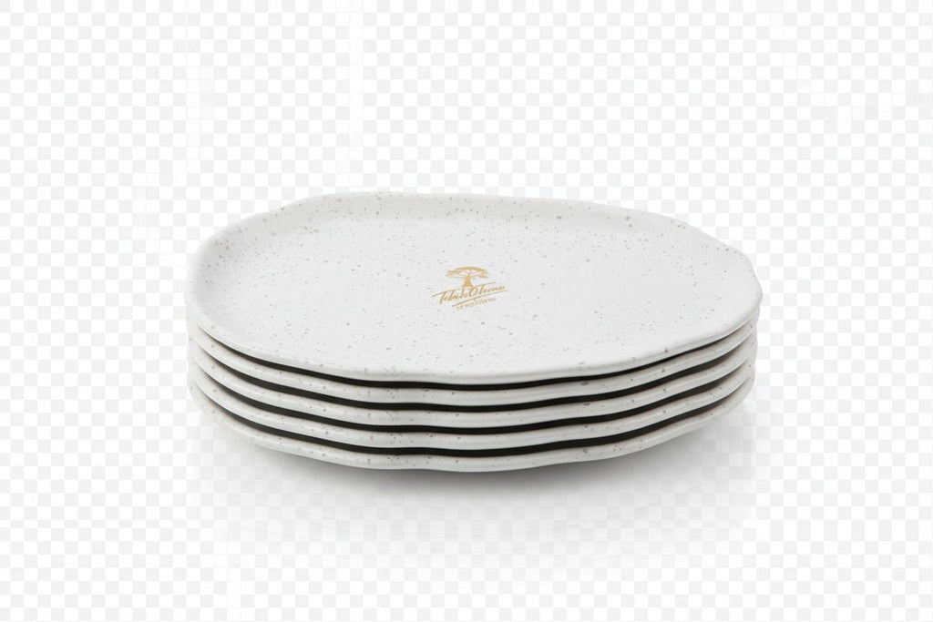 3X Unbreakable White Wavy-Edge Oval Amor Stoneware Dinner Plates