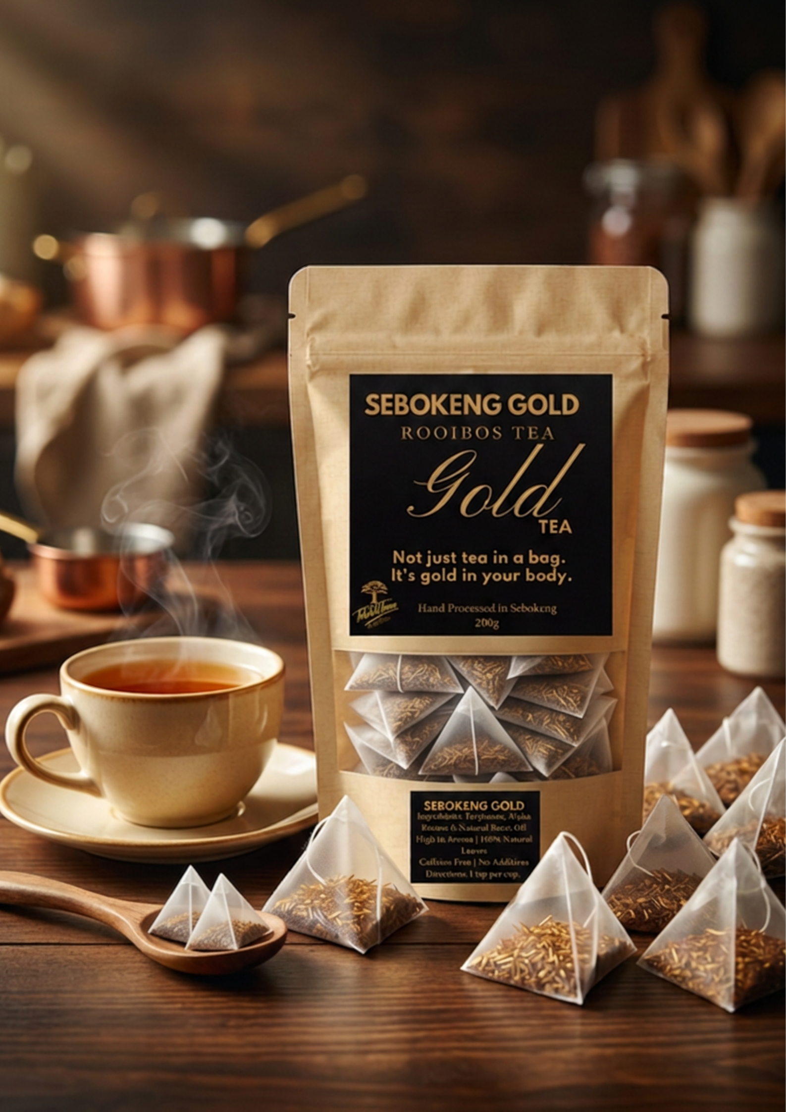 Sebokeng Gold Rooibos Tea – Pure South African Wellness